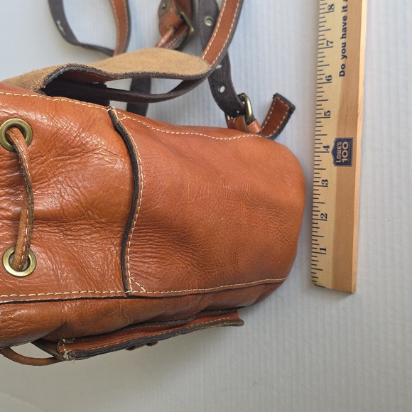 Patricia Nash Brown Leather Backpack Shoulder Bag - Picture 9 of 12